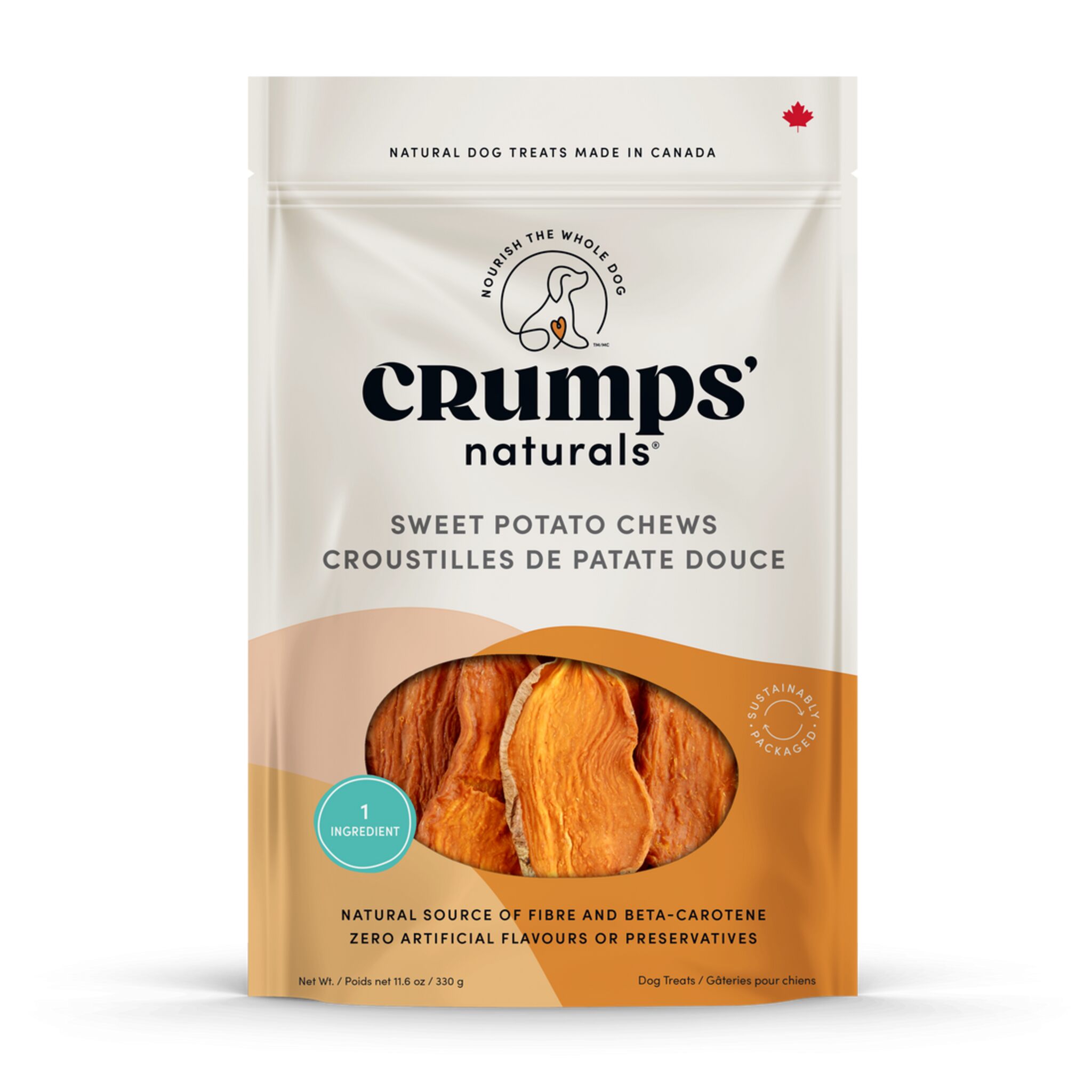 Crumps' Naturals Sweet Potato Chews Dog Treats 612 g