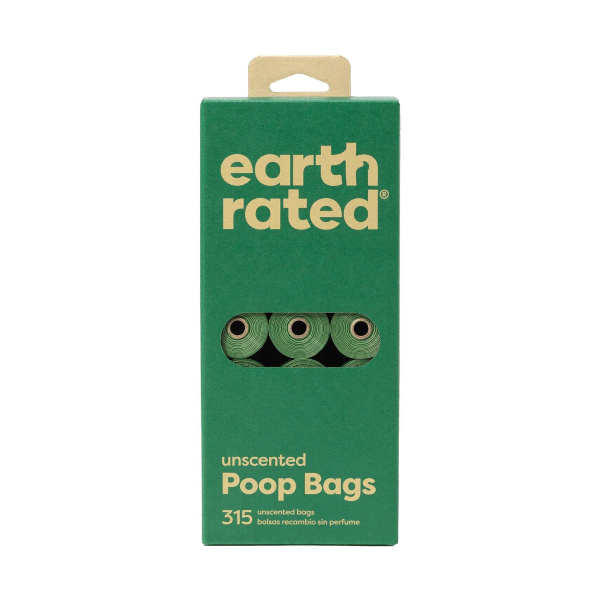 Earth Rated Poop Bags Refill Rolls Unscented 315 ct