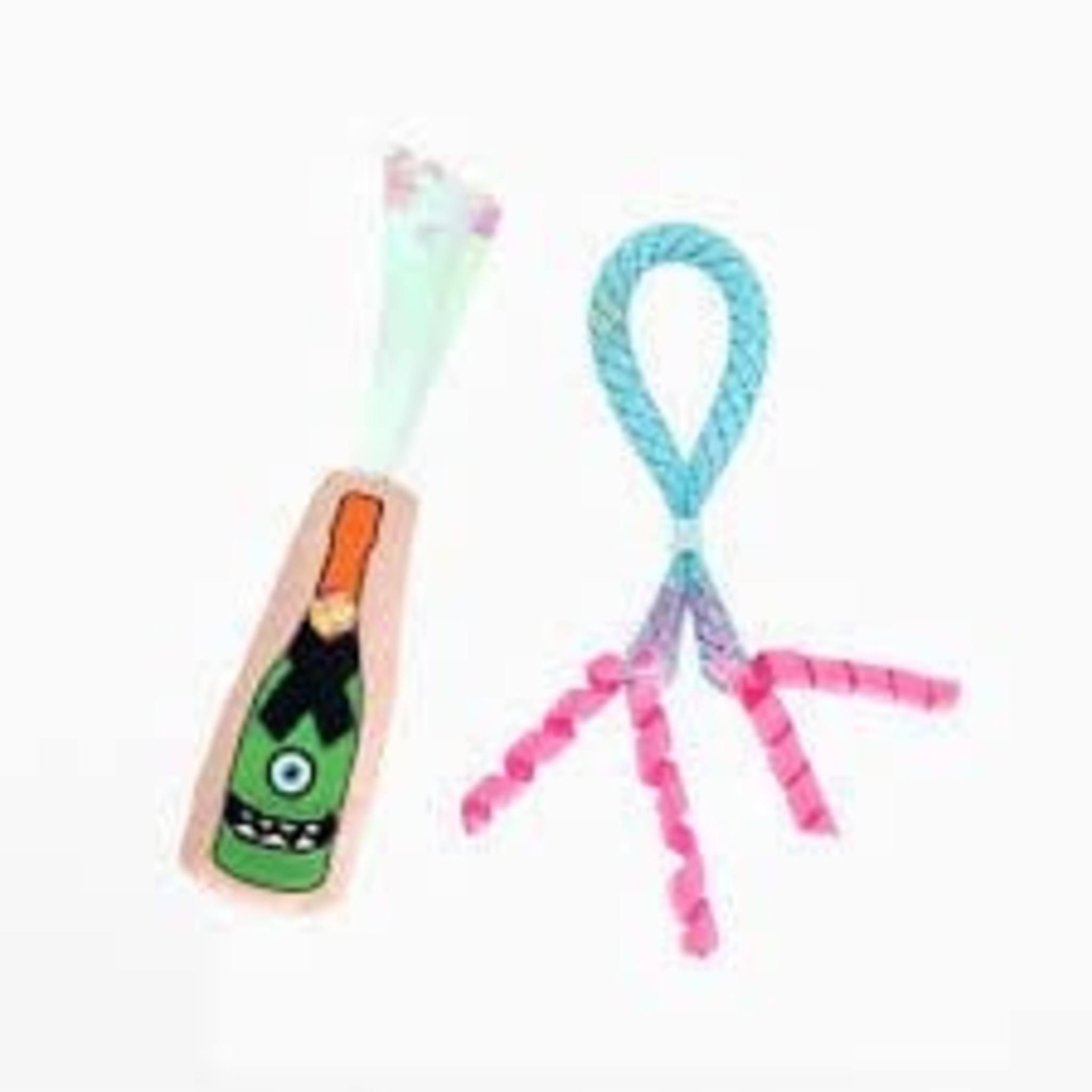 Hugsmart Meow Buddies Wine Bottle Cat Toy with Catnip 2 Pack