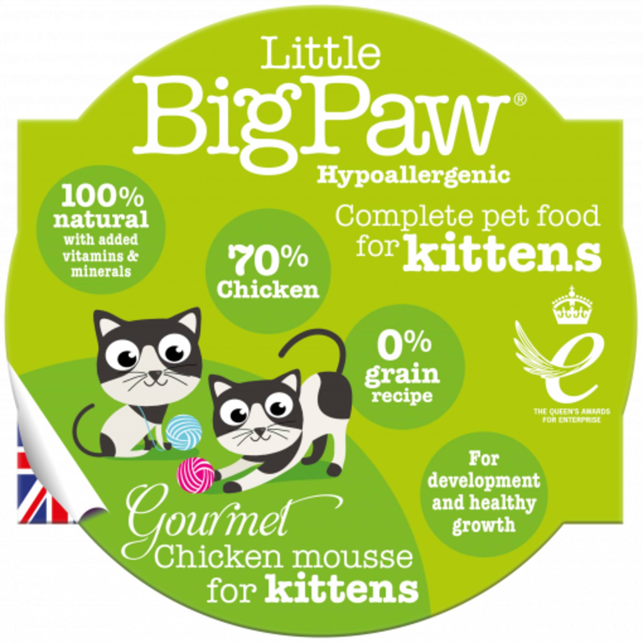 Little Big Paw Kitten Gourmet Chicken Mousse Wet Cat Food 85 g