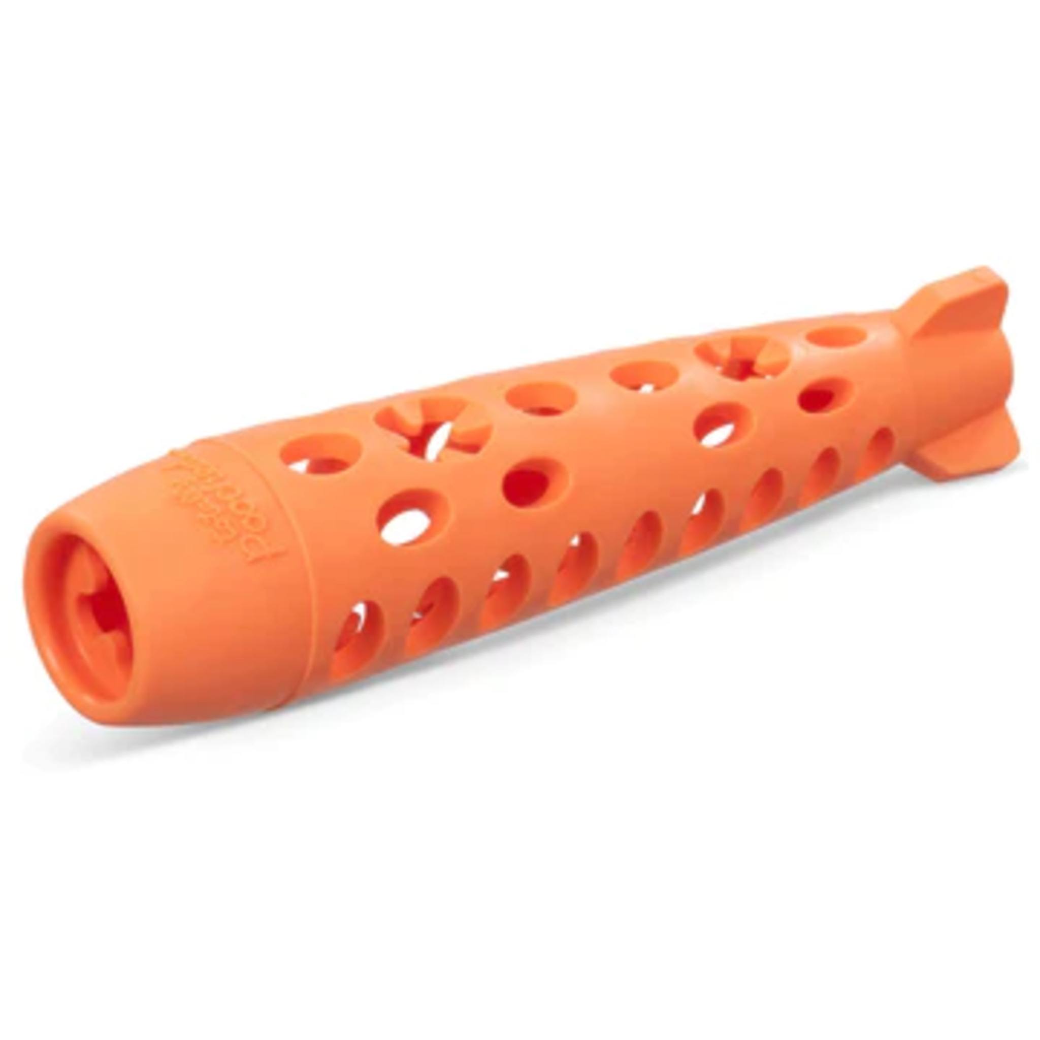 Totally Pooched Stuff'n Chew Rocket Stick 10" Orange Dog Toy