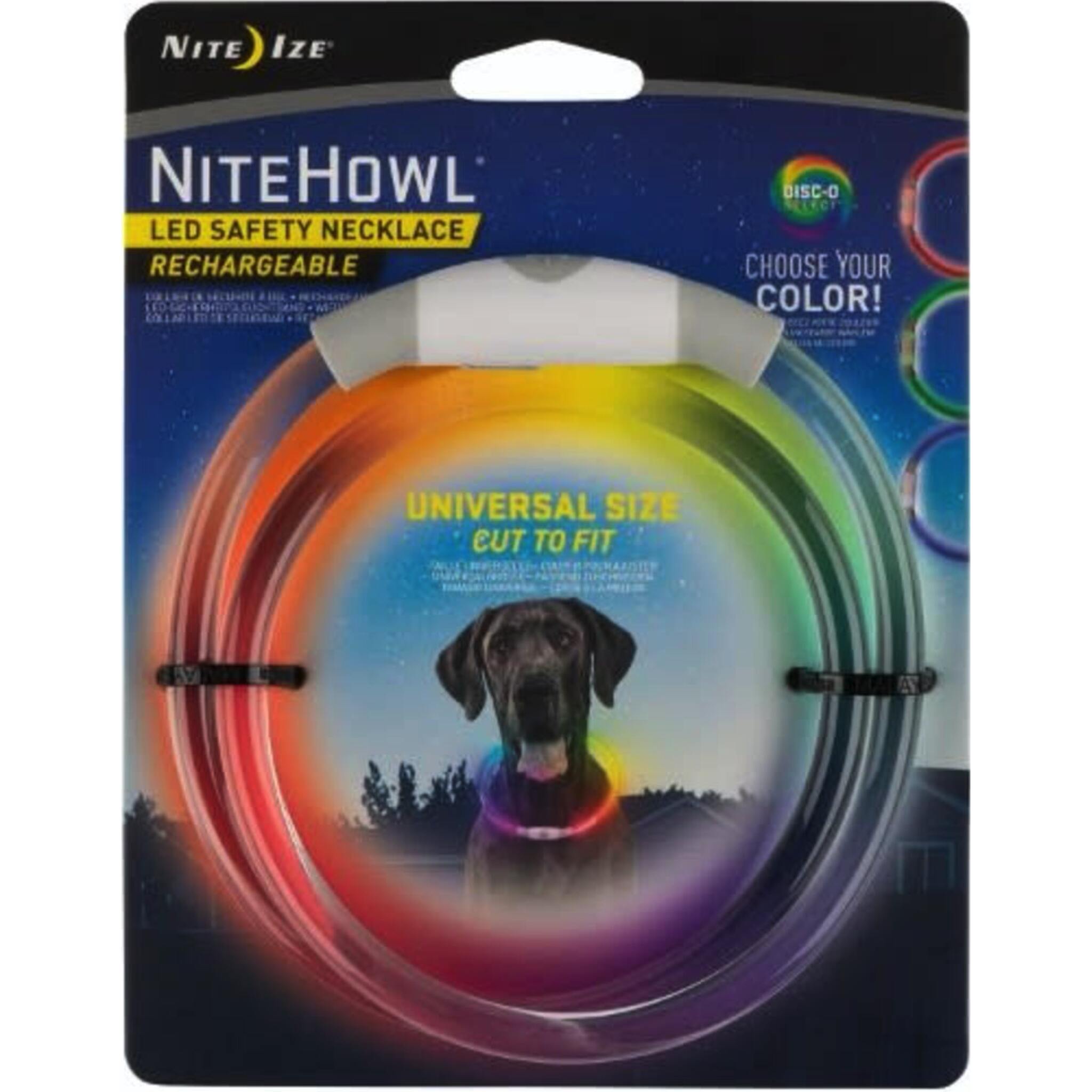 Nitehowl Rechargable LED Safety Necklace Multi Colour