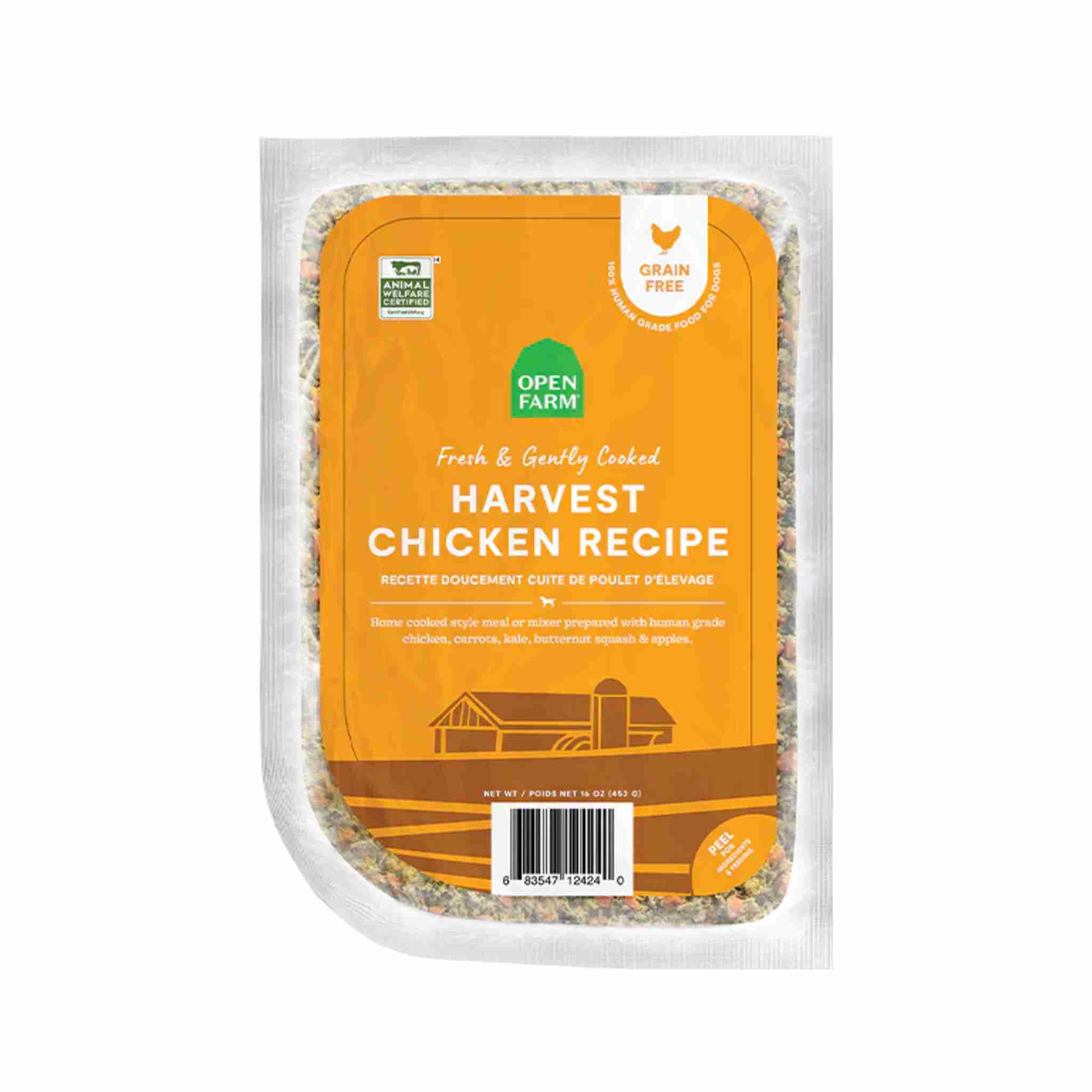 Open Farm Harvest Chicken Gently Cooked Frozen Dog Food