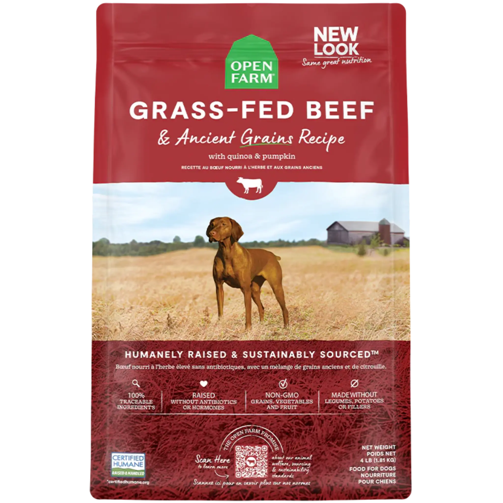 Open Farm Grass-Fed Beef & Ancient Grains Dog Food