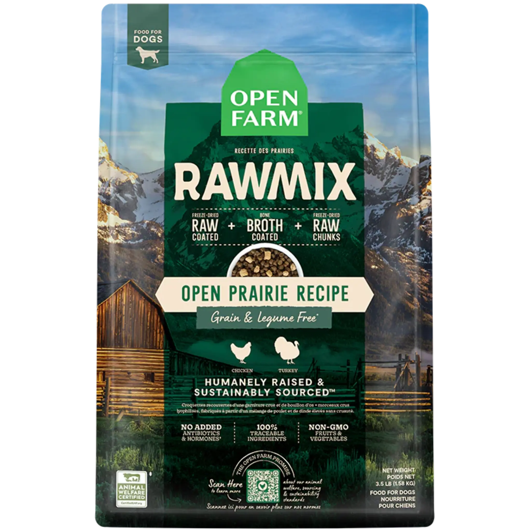 Open Farm RawMix Open Prairie Grain & Legume Free Dog Food