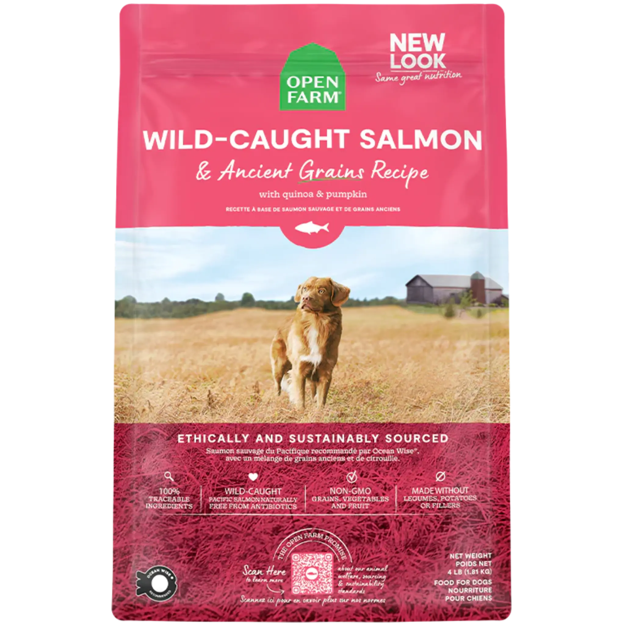Open Farm Wild Caught Salmon & Ancient Grains Dog Food