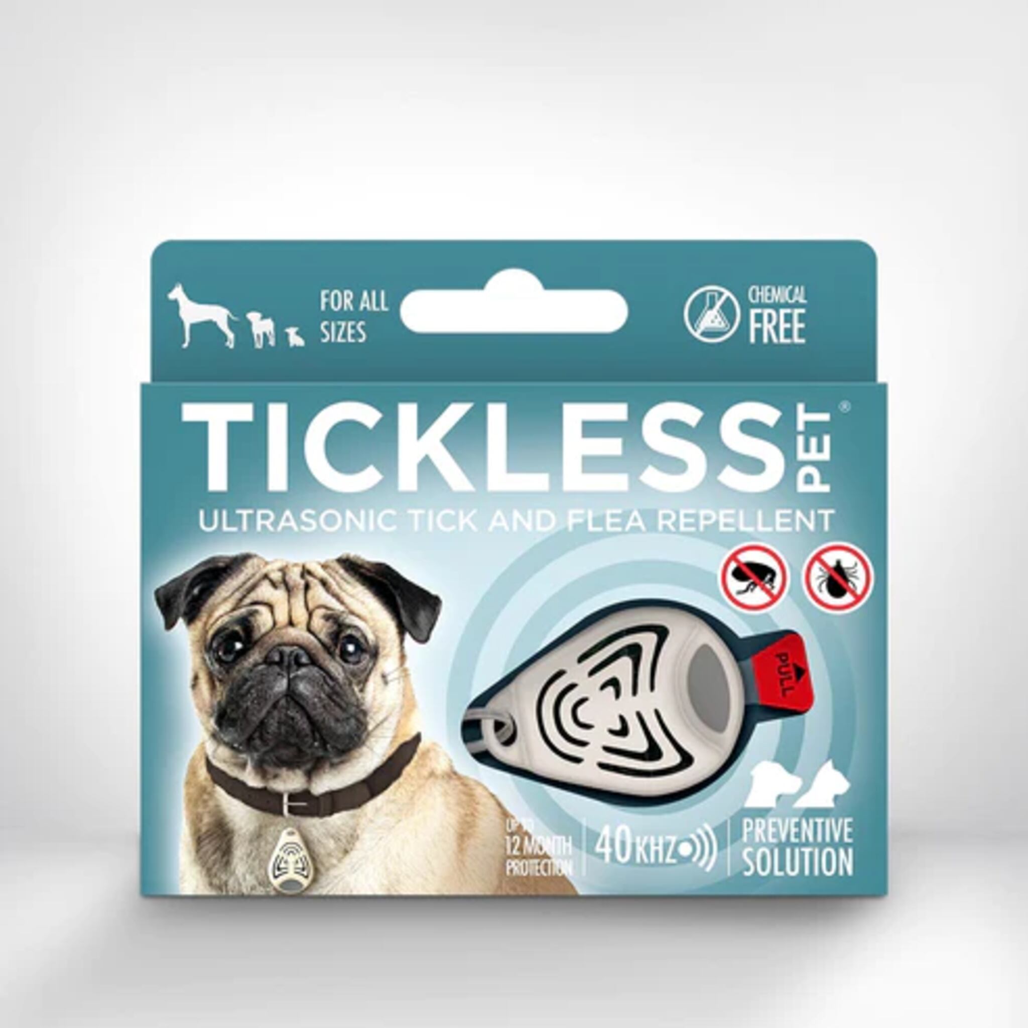 Tickless Ultrasonic Pet Classic Medallion For All Sizes Beige