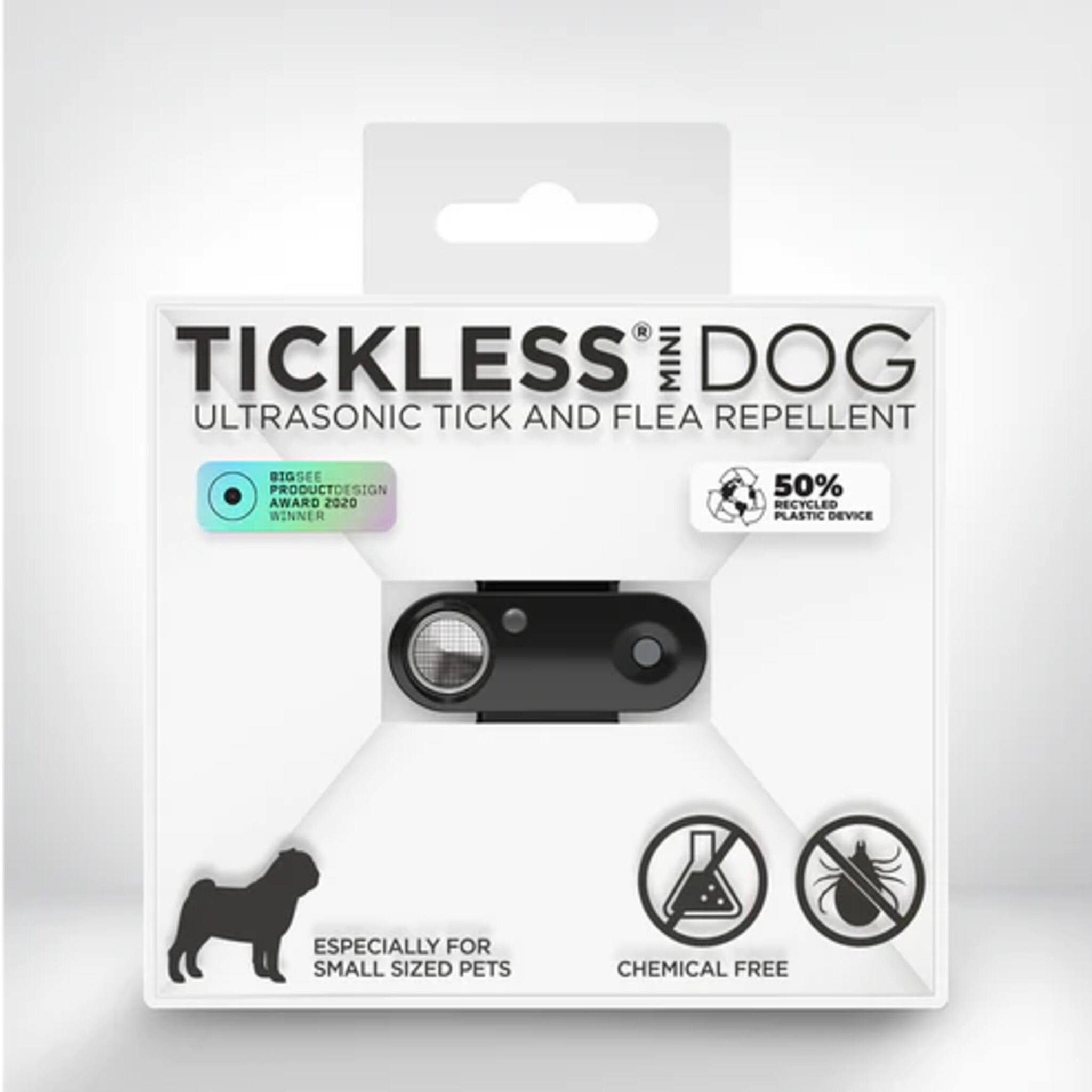 Tickless Ultrasonic Pet Mini Repeller Black Rechargeable