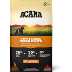 A bag of Acana Large breed Puppy dog food, Chicken recipe, 25 lb.