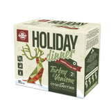 A carton of Big Country Raw Holiday Dinner, Turkey & Venison with cranberries and sweet potato recipe, 2 lb (contains two 1 lb patties), requires freezing. 