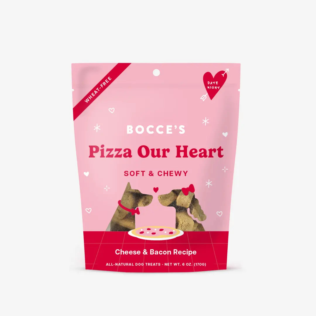 Bocce's Bakery Pizza My Heart Cheese & Bacon Soft & Chewy Dog Treats 6 oz