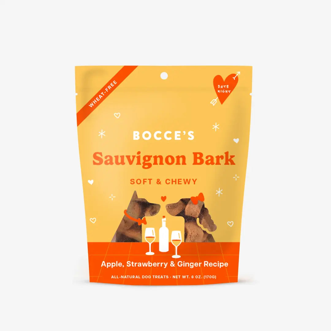 Bocce's Bakery Sauvignon Bark Vanilla & Carob Soft & Chewy Dog Treats 6 oz