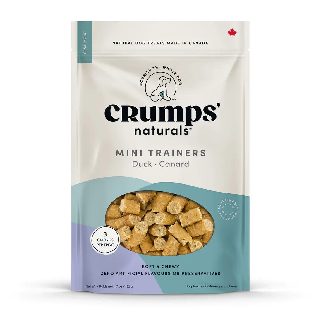 Crumps' Naturals Semi Moist Duck Mini Trainers Dog Treats 132 g