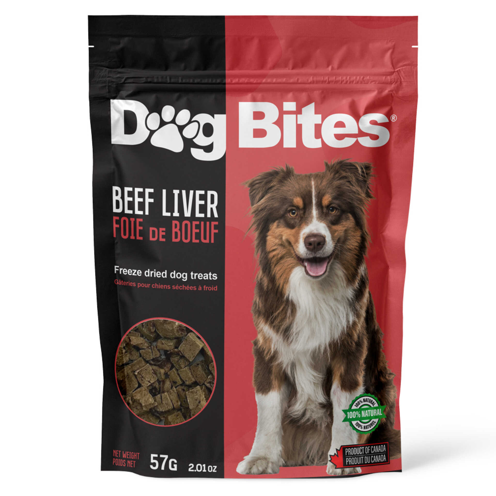Dog Bites Freeze Dried Beef Liver Dog Treats 250 g
