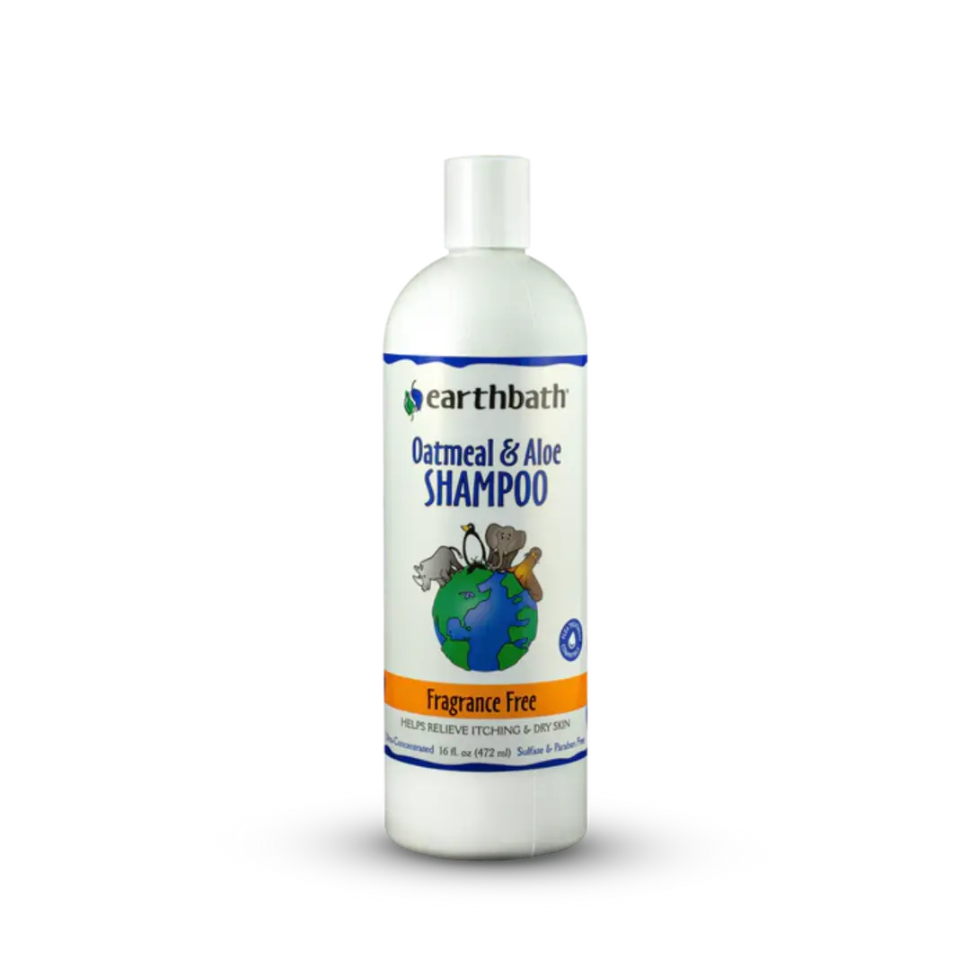 Earthbath Oatmeal & Aloe Fragrance Free Pet Shampoo 16 oz