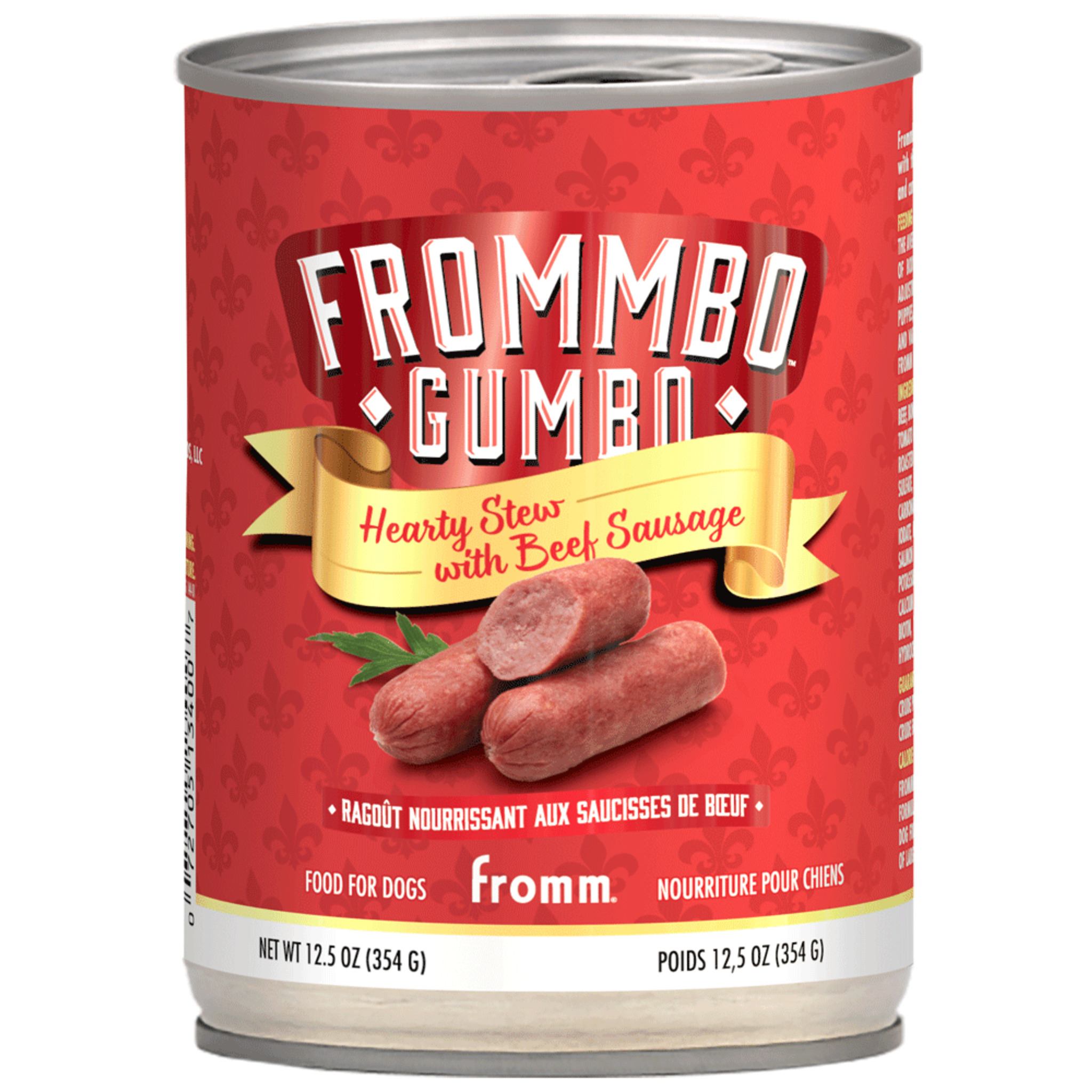 Fromm Frommbo Gumbo Beef Sausage Stew Dog Food 12.5 oz