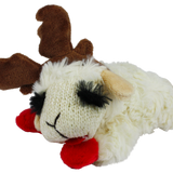 Multipet Holiday Lamb Chop with Antlers Dog Toy 6"