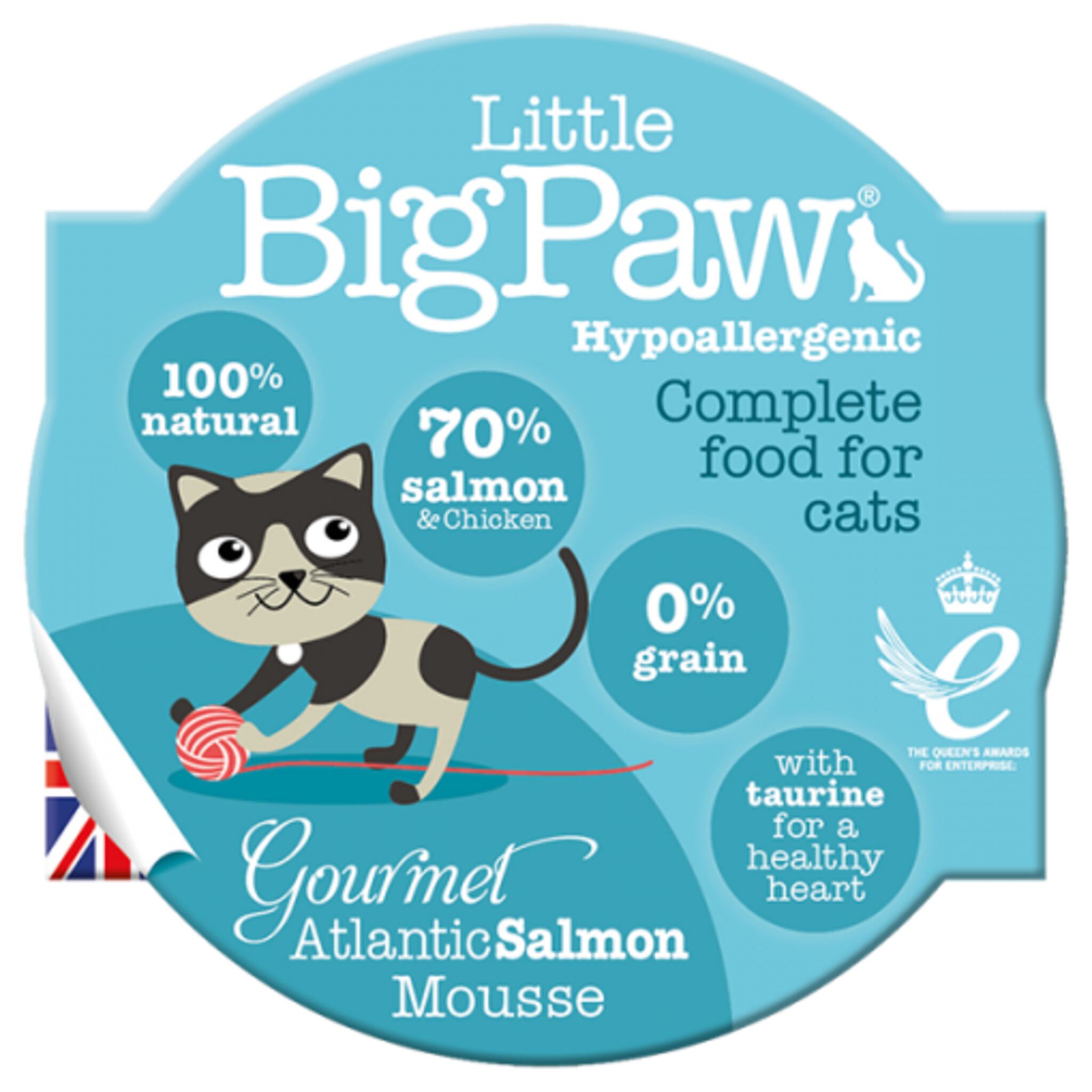 Little Big Paw Cat Gourmet Atlantic Salmon Mousse Wet Cat Food 85 g