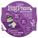 Little Big Paw Cat Gourmet Duck Mousse Wet Cat Food 85 g