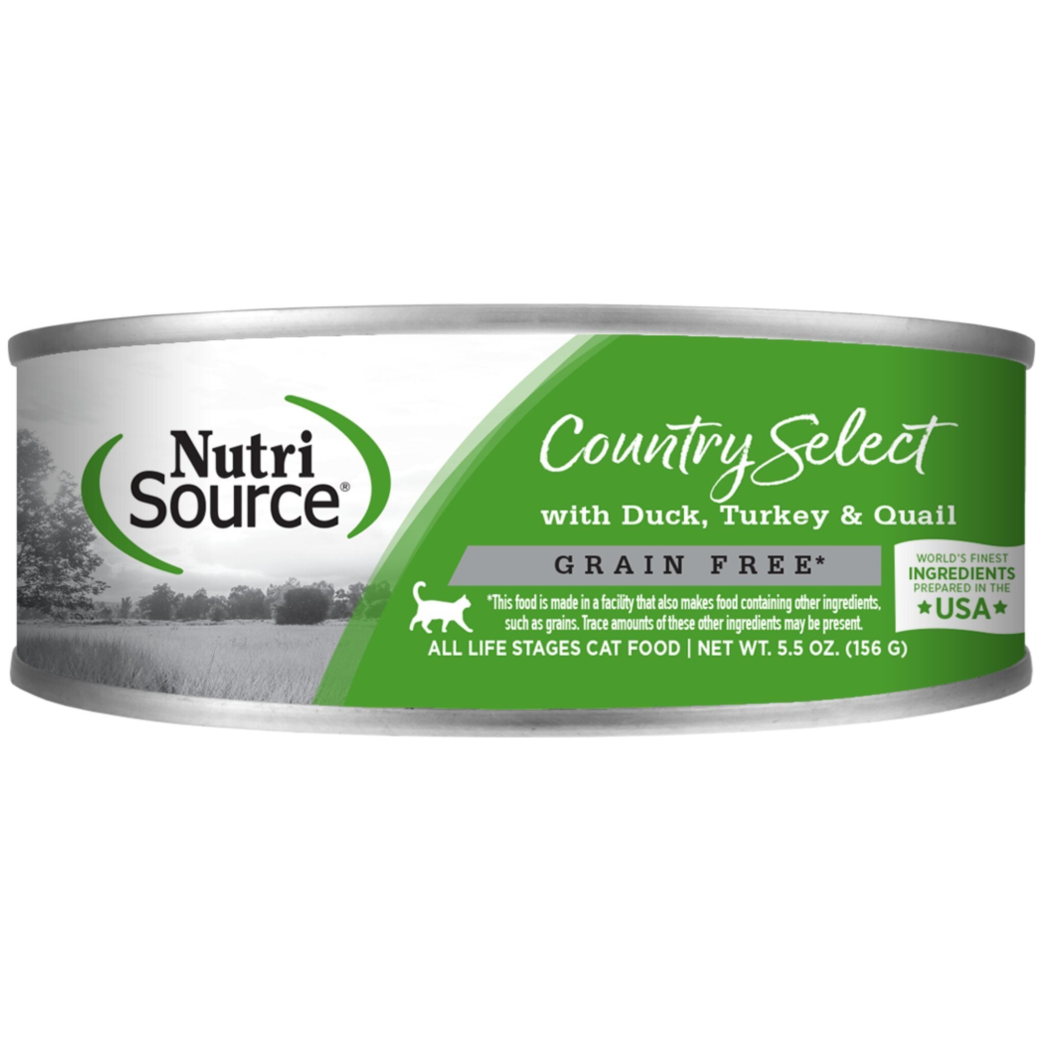 NutriSource Country Select Grain Free Duck, Turkey, & Quail Wet Cat Food 5.5 oz