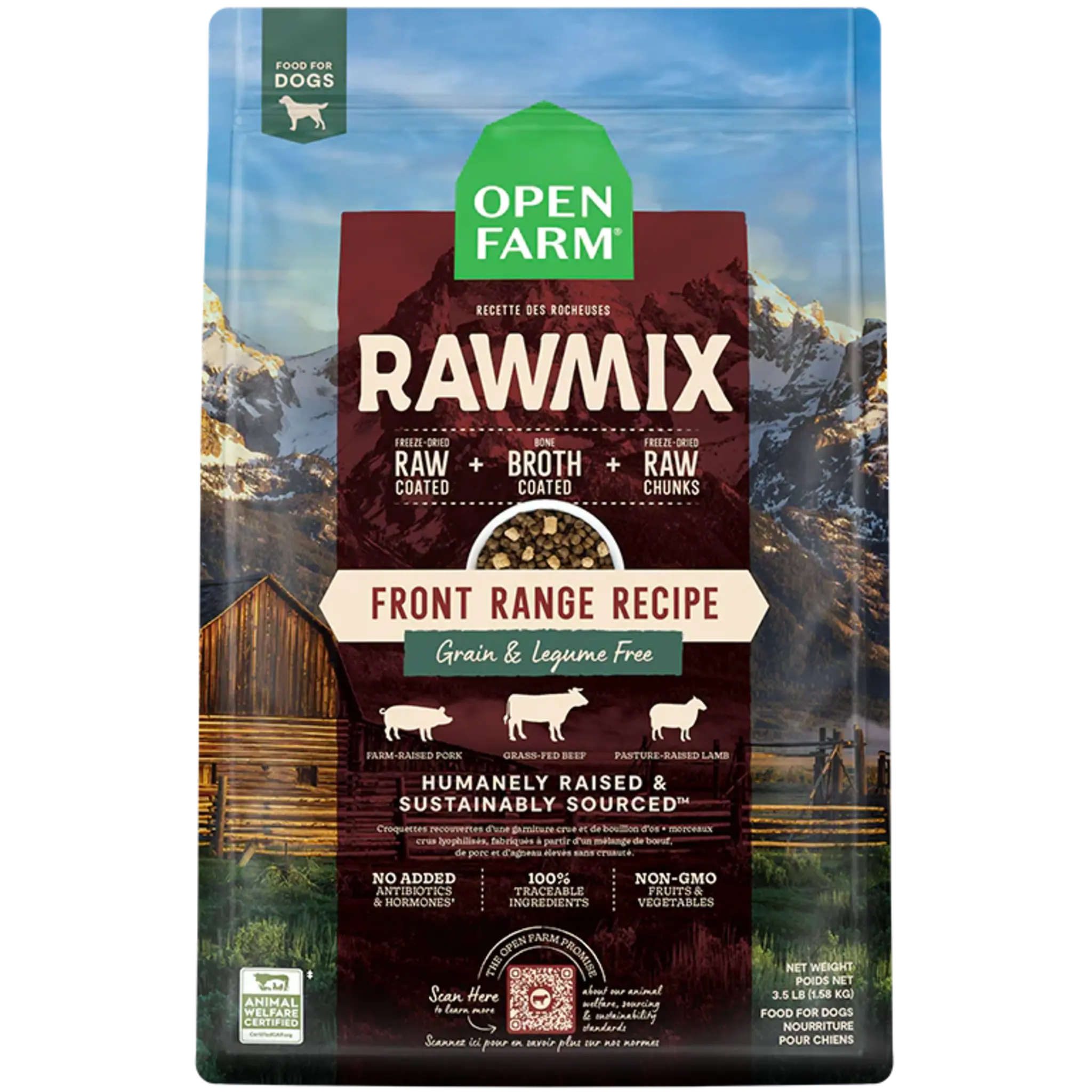Open Farm RawMix Front Range Grain & Legume Free Dog Food