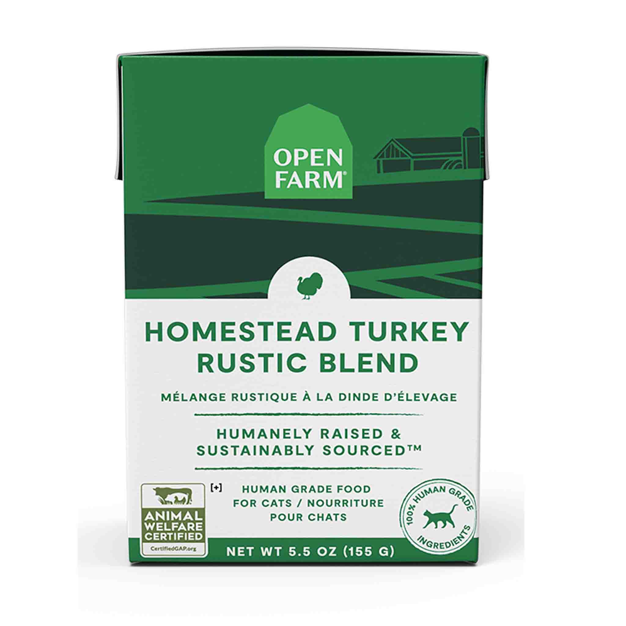 Open Farm Homestead Turkey Rustic Blend Wet Cat Food 5.5 oz