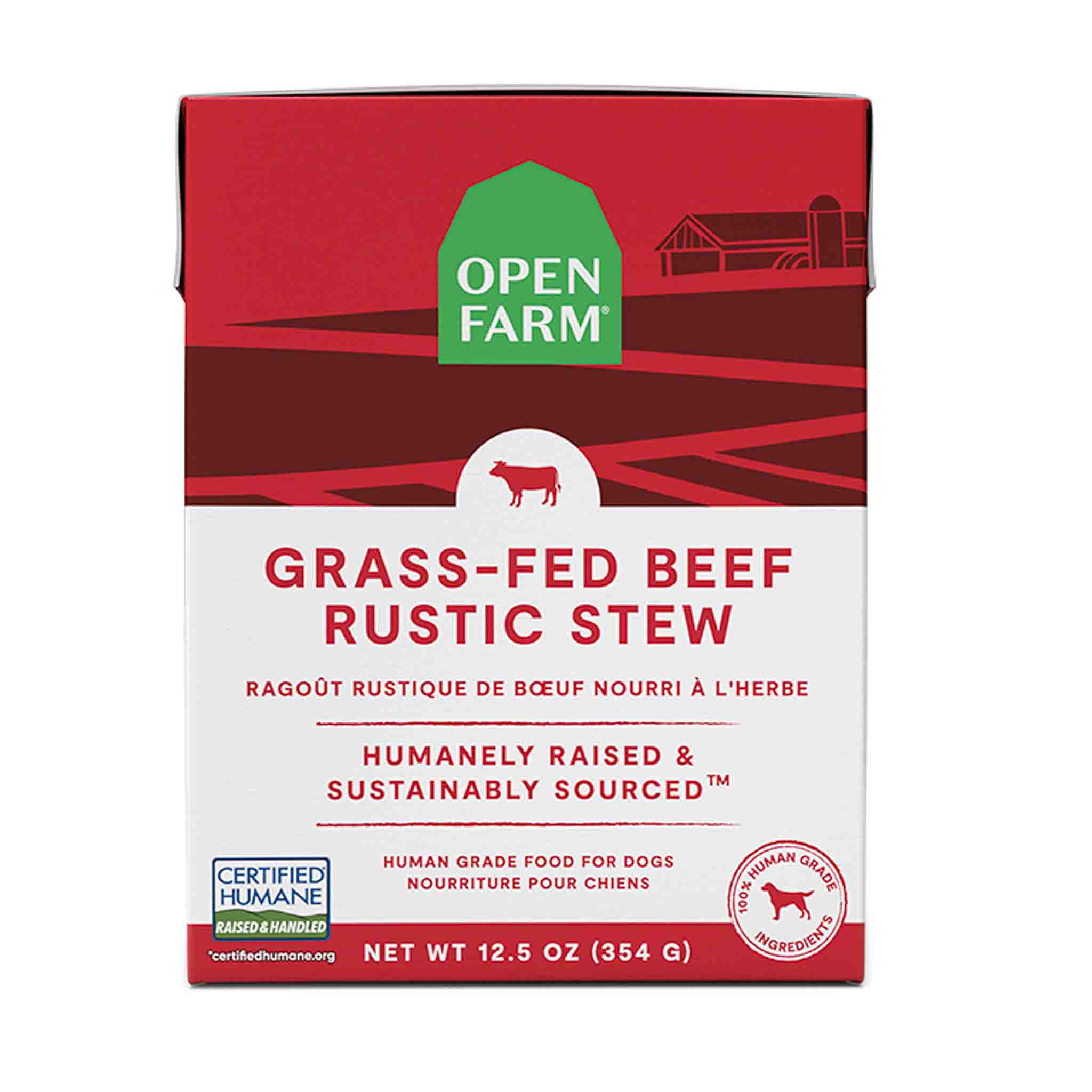Open Farm Grass-Fed Beef Rustic Stew Wet Dog Food 12.5 oz