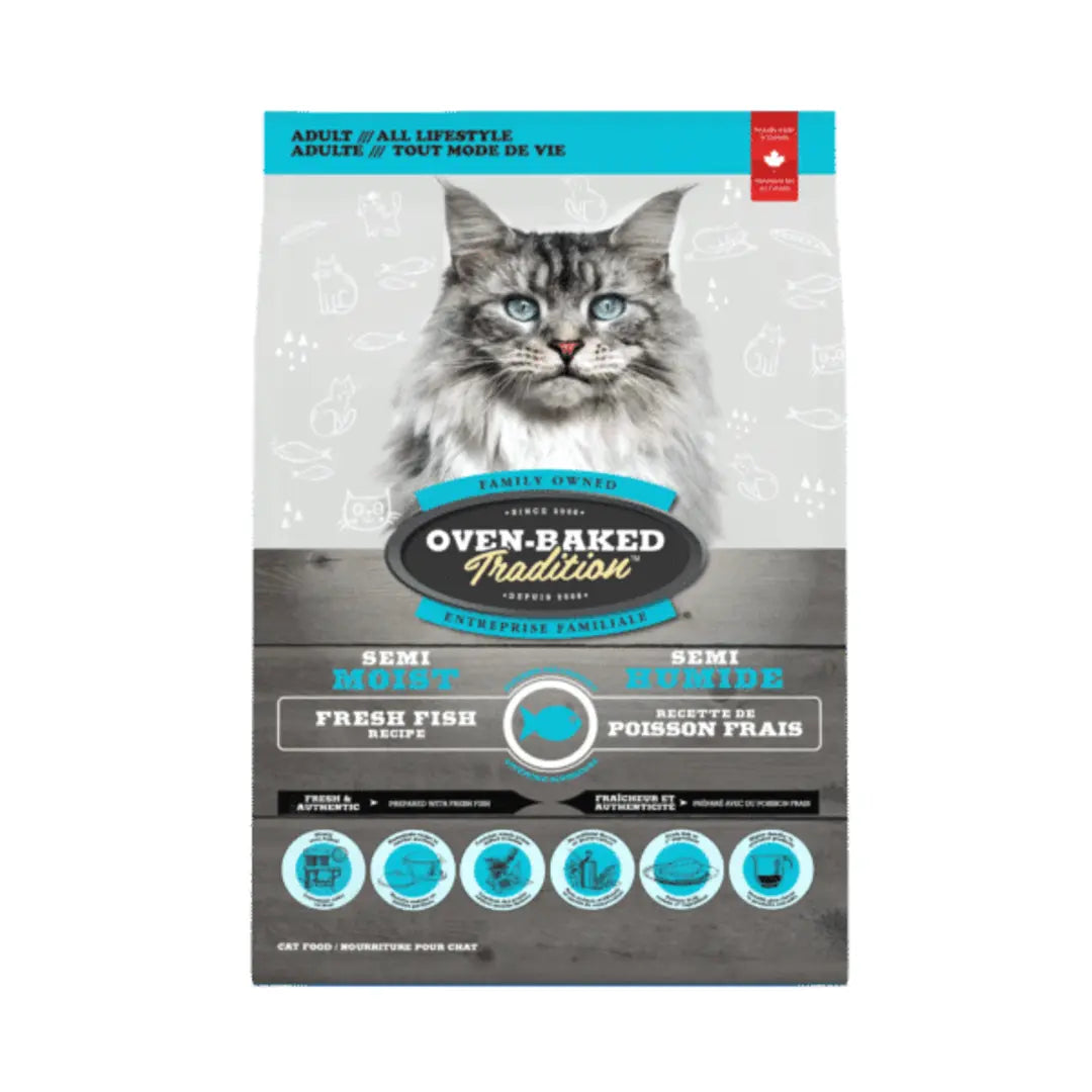 Oven-Baked Tradition Semi Moist Adult Fish Cat Food