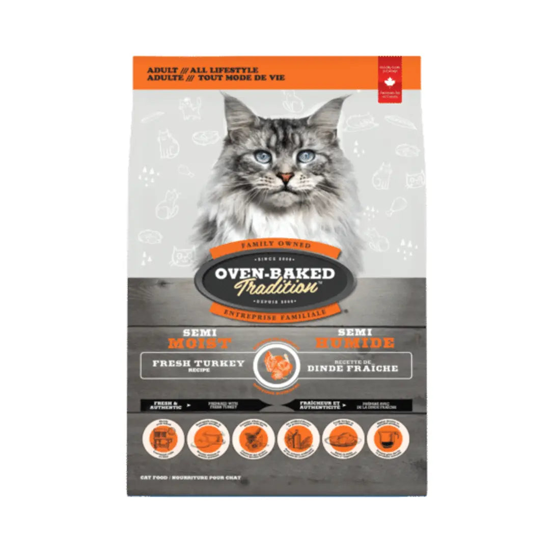 Oven-Baked Tradition Semi Moist Adult Turkey Cat Food