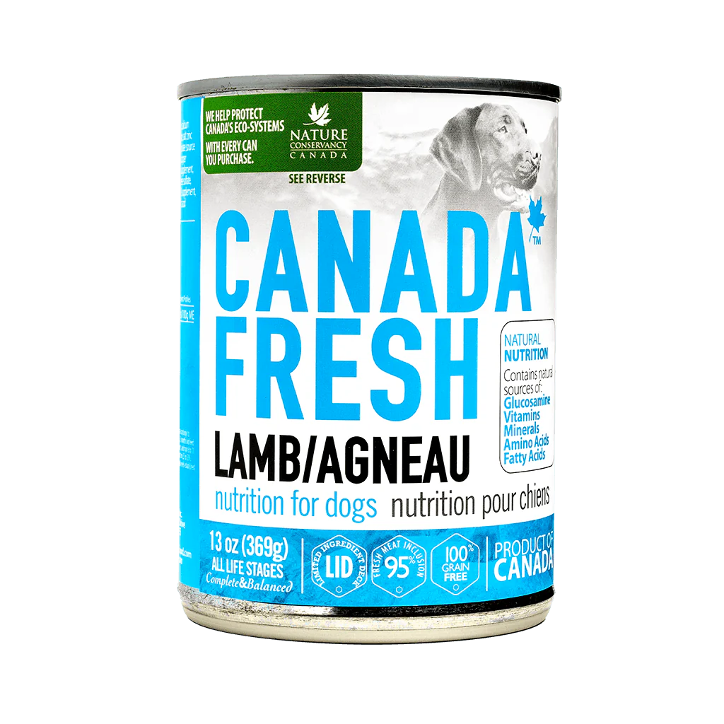 Canada Fresh canned dog food. 13oz Lamb formula.
