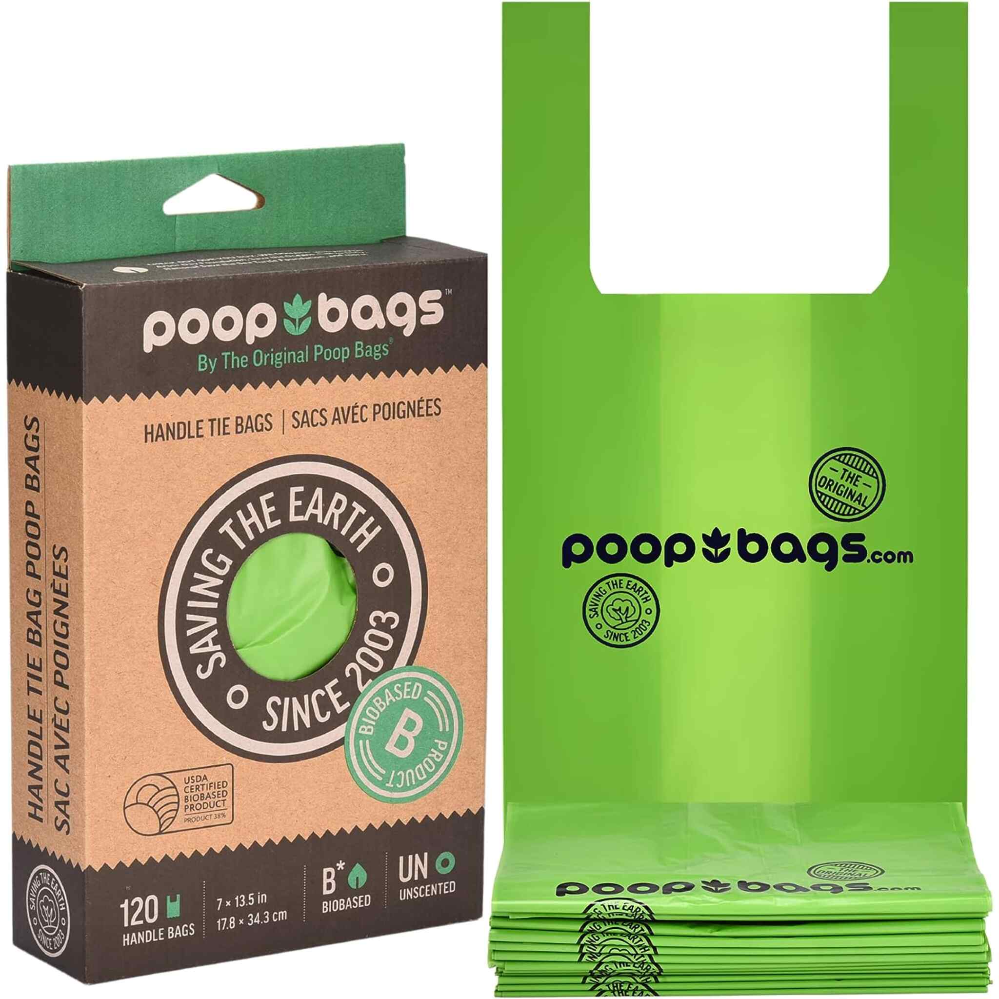 Poop Bags Handle Tie 120 Unscented
