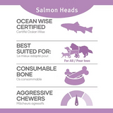 Red Dog Blue Kat Salmon Heads Frozen Dog & Cat Treat