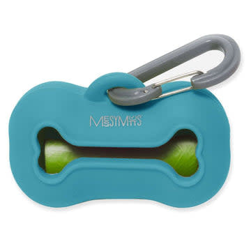Messy Mutts Silicone Waste Bag Holder Blue