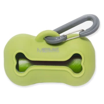 Messy Mutts Silicone Waste Bag Holder Green