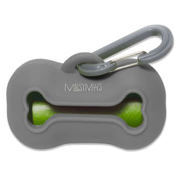 Messy Mutts Silicone Waste Bag Holder Grey