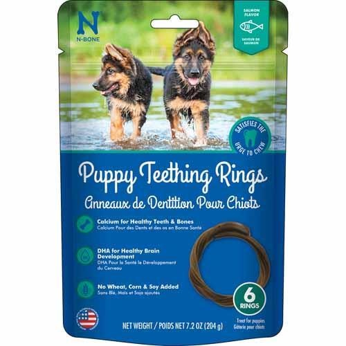 N-Bone Puppy Teething Ring Salmon 6 Pack